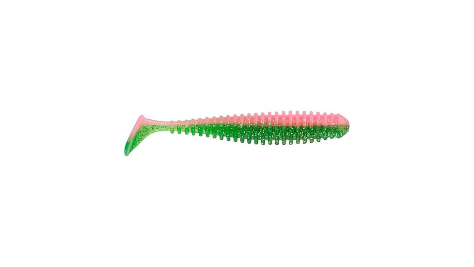 Berkley PowerBait Saltwater Power Swimmer Soft Bait Lures, 3.3in, 8 Pack, Electric Chicken, 1582188