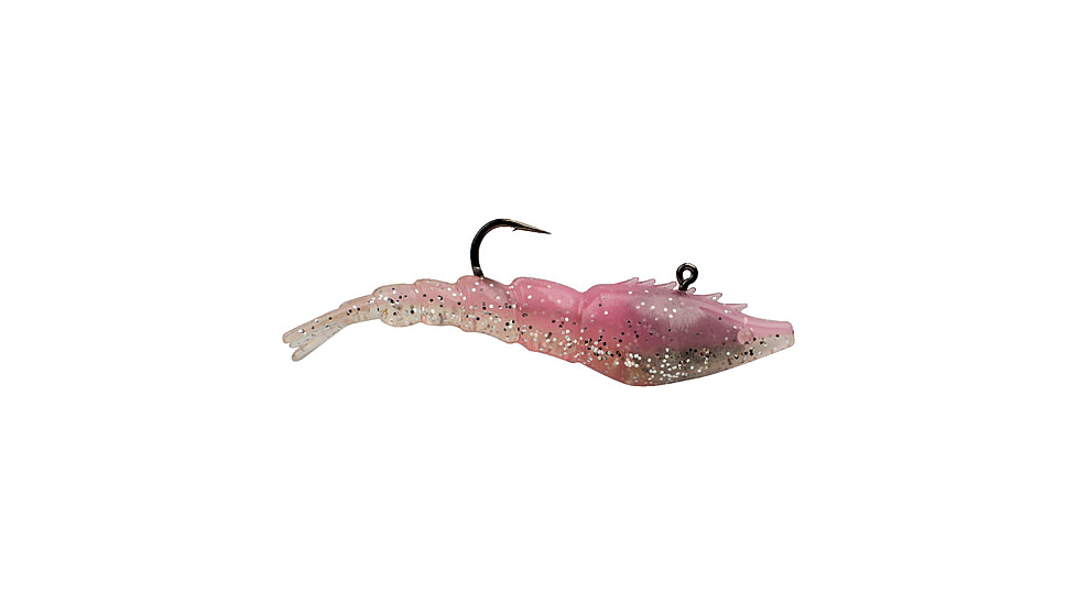 Berkley PowerBait Saltwater Power Switch Shrimp Soft Bait Lures, 3.5in, 3 Pack, Pink Flash, 1624069