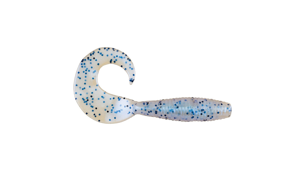 Berkley PowerBaits Power Grubs Grub, 10, 4in, Blue Pearl Salt and Pepper, 1478936