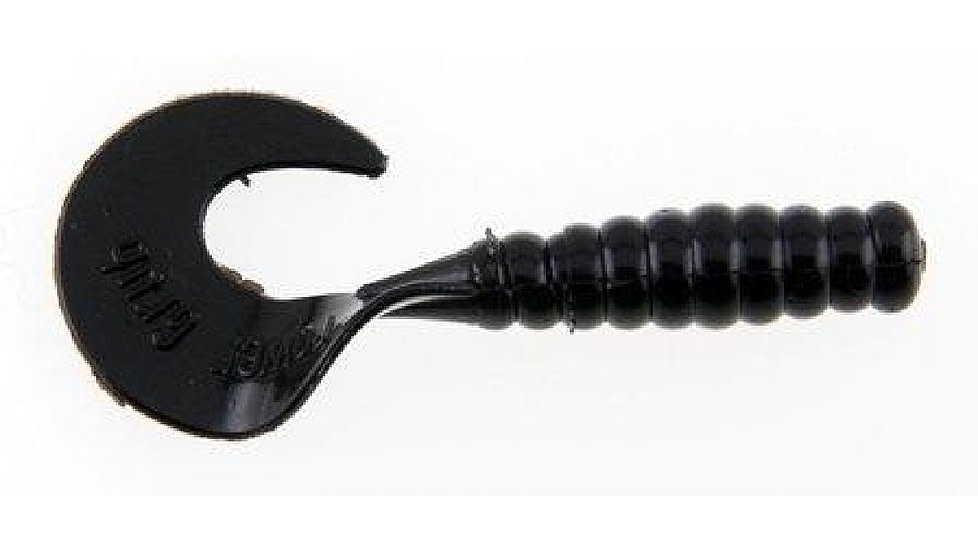 Berkley PowerBaits Power Grubs Grub, 20, 2in, Black, 1307431