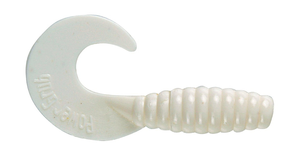 Berkley PowerBaits Power Grubs Grub, 20, 2in, White, 1307438