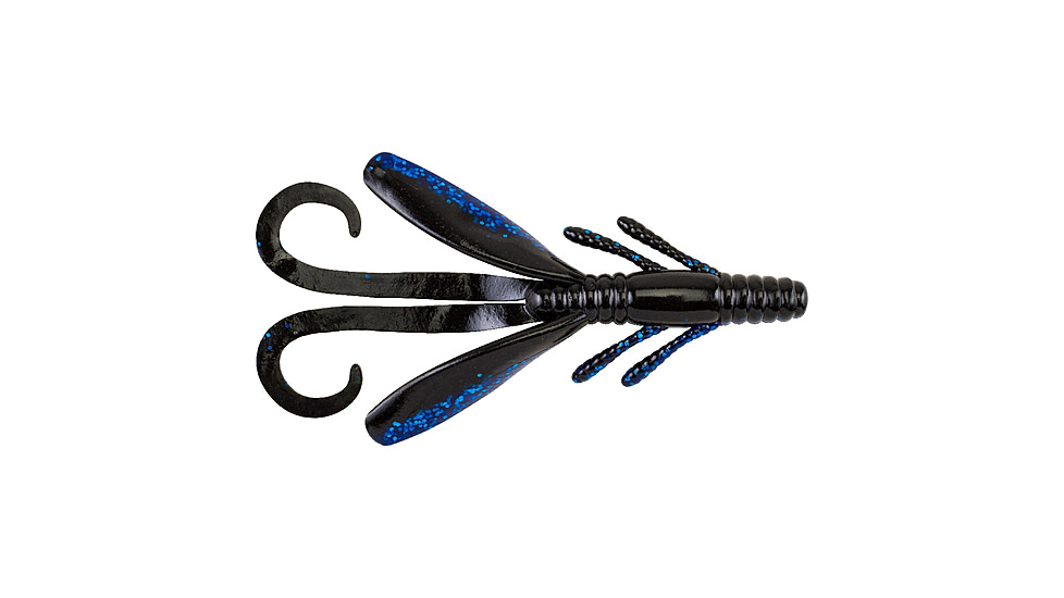 Berkley PowerBaits Power Hawg Creature Bait, 8, 4in, Black Sapphire, 1478880
