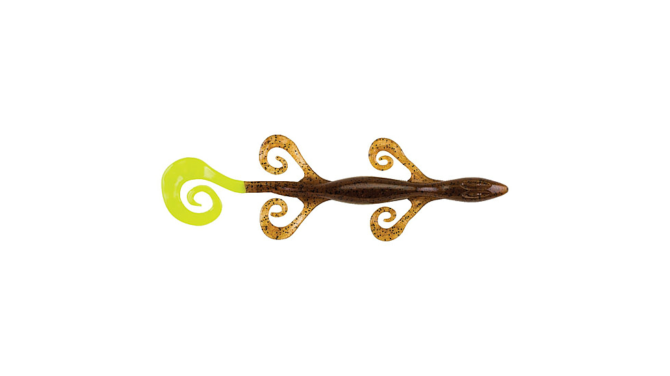 Berkley PowerBaits Power Lizzard Lizard, 9, 8in, Pumpkin Chartreuse, 1478957
