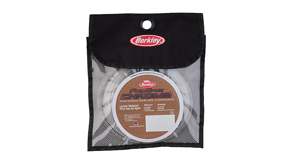 Berkley ProSpec Chrome 100% Fluoro Leader Line, 0.057in/1.45mm, 180lb/81.6kg, 33yd/30m, Clear, 0.057 in/1.45 mm, 1546916