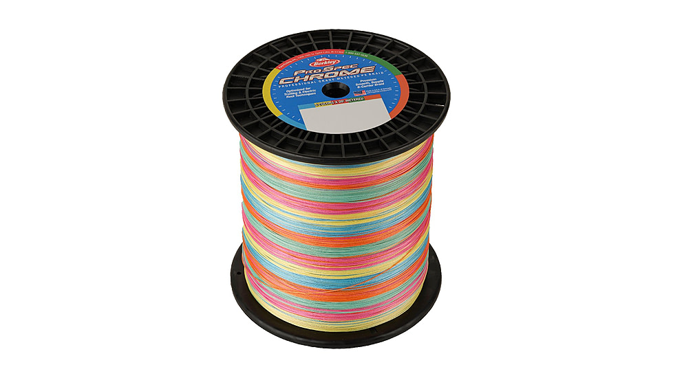 Berkley ProSpec Chrome 5 x 20ft Metered Braid Line, 100lb 3000yd, 5-Color Metered, 0.020 in/0.50 mm, 1621894