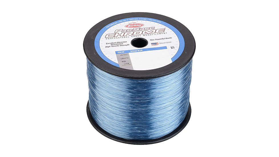 Berkley ProSpec Chrome Monofilament Line, 0.015in/0.38mm, 12lb/5.4kg, 3000yd/2743m, Ocean Blue, 0.015 in/0.38 mm, 1559035