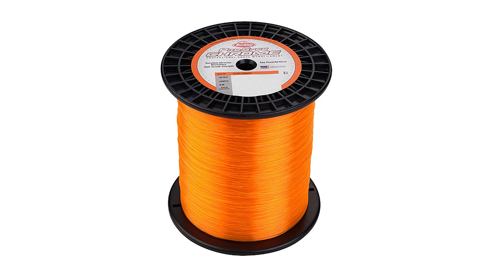 Berkley ProSpec Chrome Monofilament Line, 0.026in/0.66mm, 40lb/18.1kg, 3000yd/2743m, Blaze Orange, 0.026 in/0.66 mm, 1544005