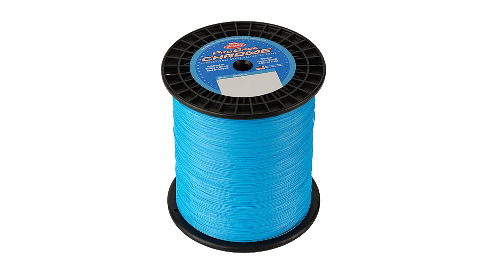 Berkley ProSpec Chrome Premium Braid Line, 100lb 3000yd, Ocean Blue, 0.020 in/0.50 mm, 1621887