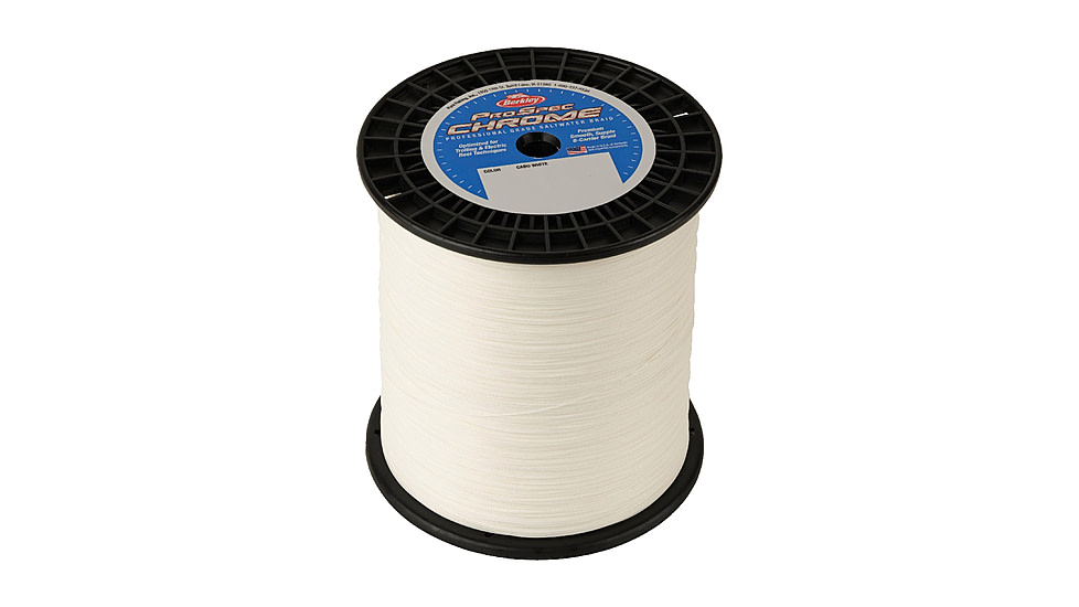 Berkley ProSpec Chrome Premium Braid Line, 130lb 3000yd, Cabo White, 0.024 in/0.60 mm, 1621867