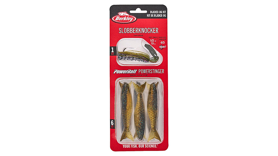 Berkley Slobberknocker And PowerStinger Kit, 1/2oz, 7 Pack, Bama Bream, 1613919