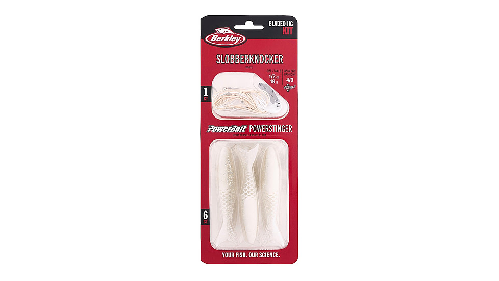 Berkley Slobberknocker And PowerStinger Kit, 1/2oz, 7 Pack, White, 1596056