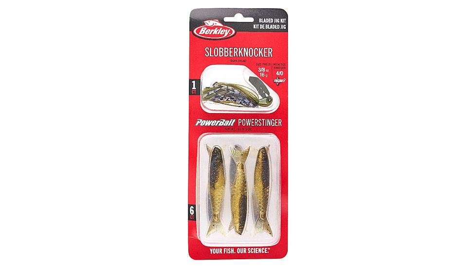 Berkley Slobberknocker And PowerStinger Kit, 3/8oz, 7 Pack, Bama Bream, 1613924