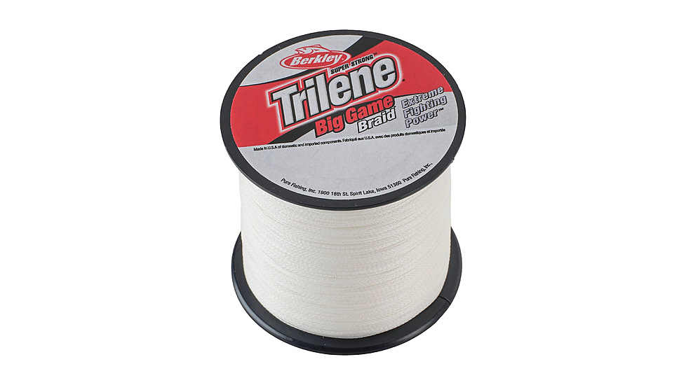 Berkley Trilene Big Game Braid Line, 20lb, Crystal, 0.010 in/0.25 mm, 1606117