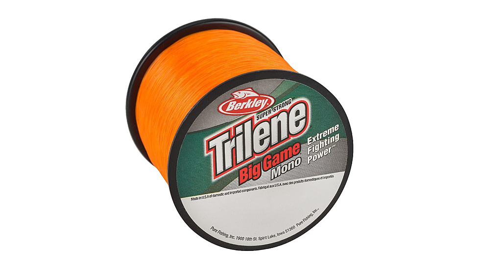 Berkley Trilene Big Game Mono 12lb 1175yd Quarter Spool, Blaze Orange, 0.014 in/0.35 mm, 1540454