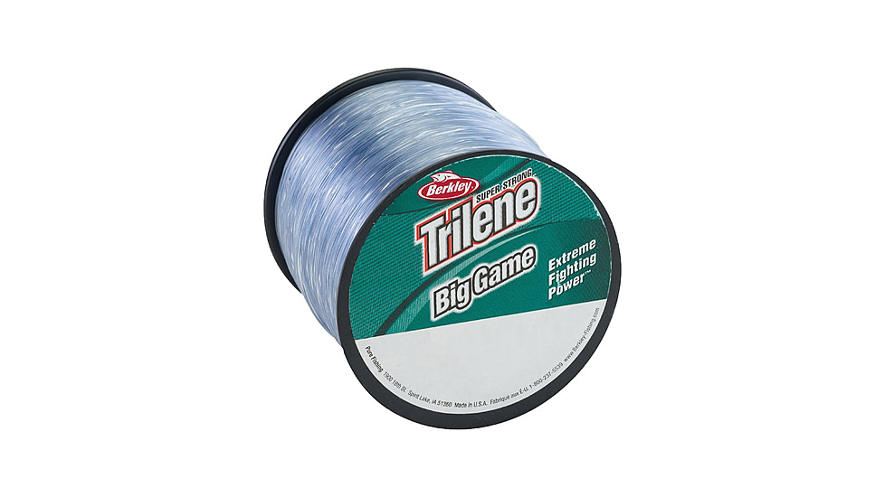 Berkley Trilene Big Game Mono 20lb 650yd Quarter Spool, Steel Blue, 0.018 in/0.45 mm, 1121099