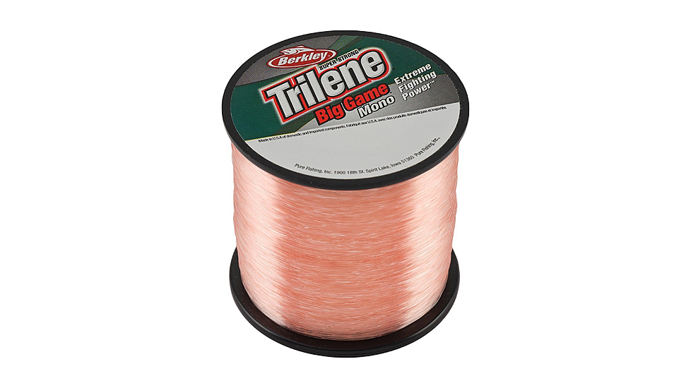 Berkley Trilene Big Game Mono 60lb 235yd Quarter Spool, Pink Coral, 0.030 in/0.76 mm, 1540453