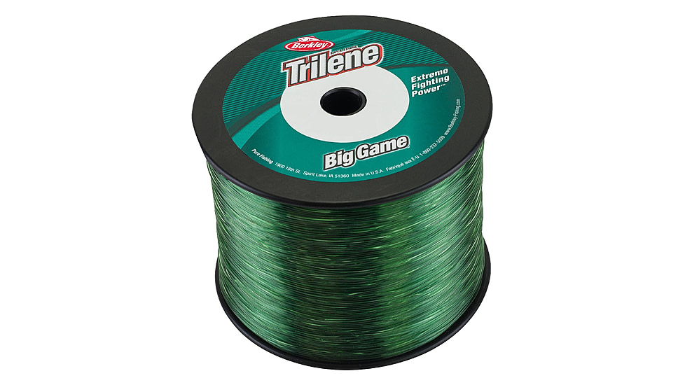 Berkley Trilene Big Game Monofilament Bulk Spool, 25lb 2380yd, Green, 0.015 in/0.37 mm, 1002941