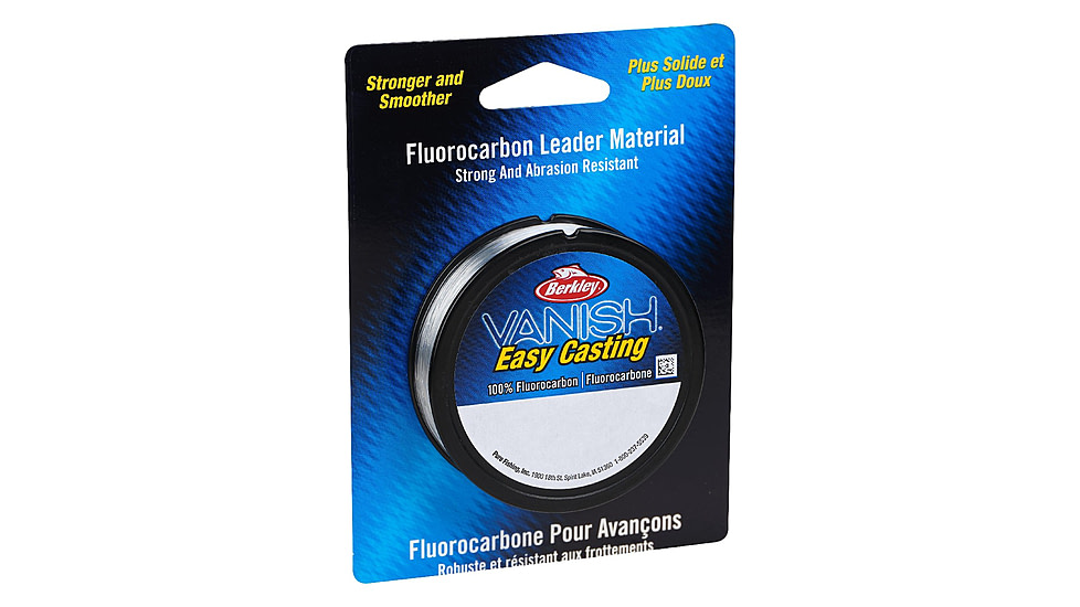 Berkley Vanish Leader Material Line, 0.010in/0.25mm, 6lb/2.7kg, 50yd/45m, Clear, 0.010 in/0.25 mm, 1564106