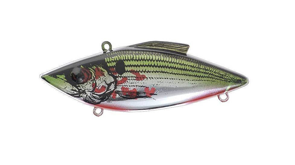 Bill Lewis Mini-Trap Hard Bait, Chrome Green Bleeding Shad, 1/4 oz, BLF-MT370