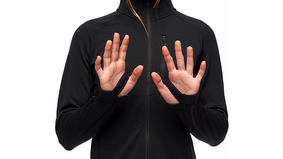 Black Diamond Coefficient Fleece Hoody - Womens, Black, Medium, AP7440210002MED1