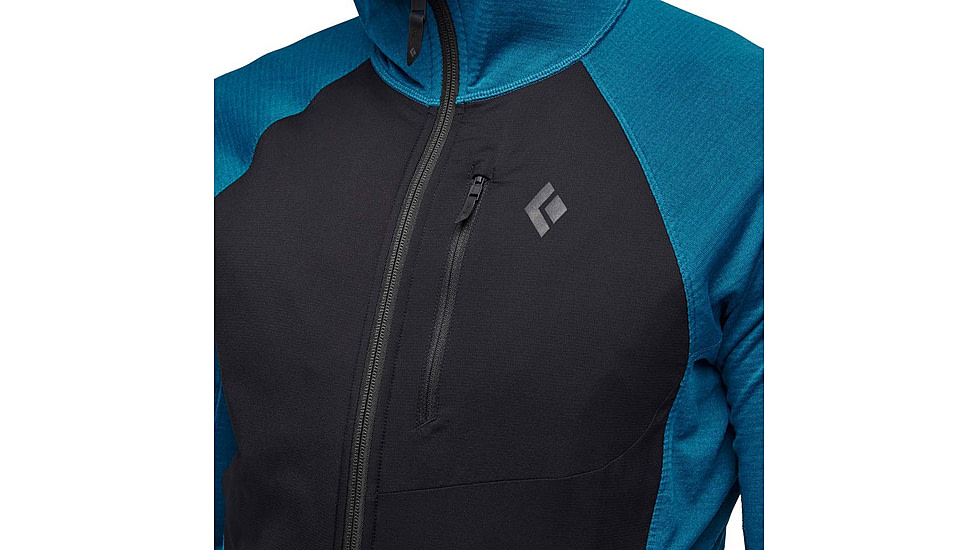Black Diamond Coefficient LT Hybrid Hoody - Mens, Kingfisher/Black, Large, AP7440519038LRG1