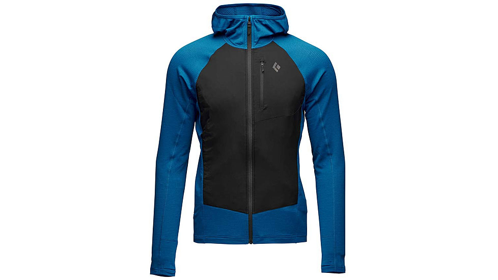 Black Diamond Coefficient LT Hybrid Hoody - Mens, Kingfisher/Black, Large, AP7440519038LRG1