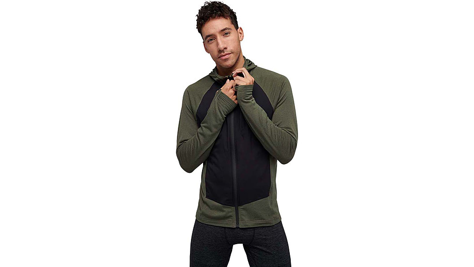 Black Diamond Coefficient LT Hybrid Hoody - Mens, Tundra/Black, Large, AP7440519116LRG1