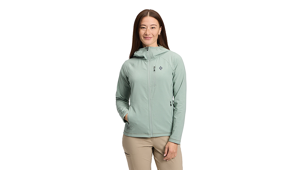 Black Diamond Coefficient Storm Full Zip Hoody - Womens, Agave, Medium, AP7440693061MED1