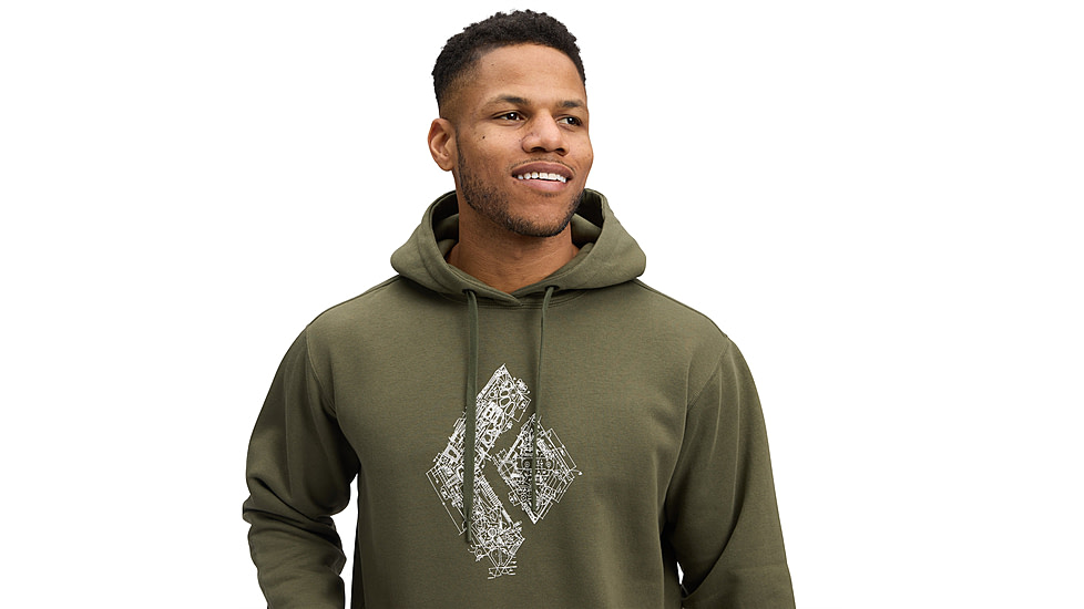 Black Diamond Engineered Diamond Pullover Hoody - Mens, Tundra, Small, AP7524633010SML1