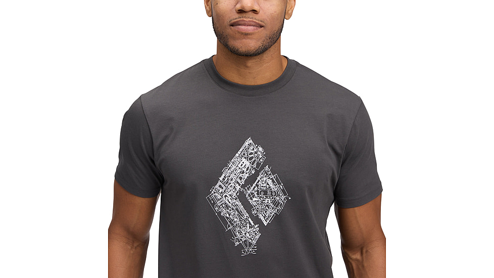 Black Diamond Engineered Diamond Short Sleeve Tee - Mens, Anthracite, Medium, AP7524720001MED1
