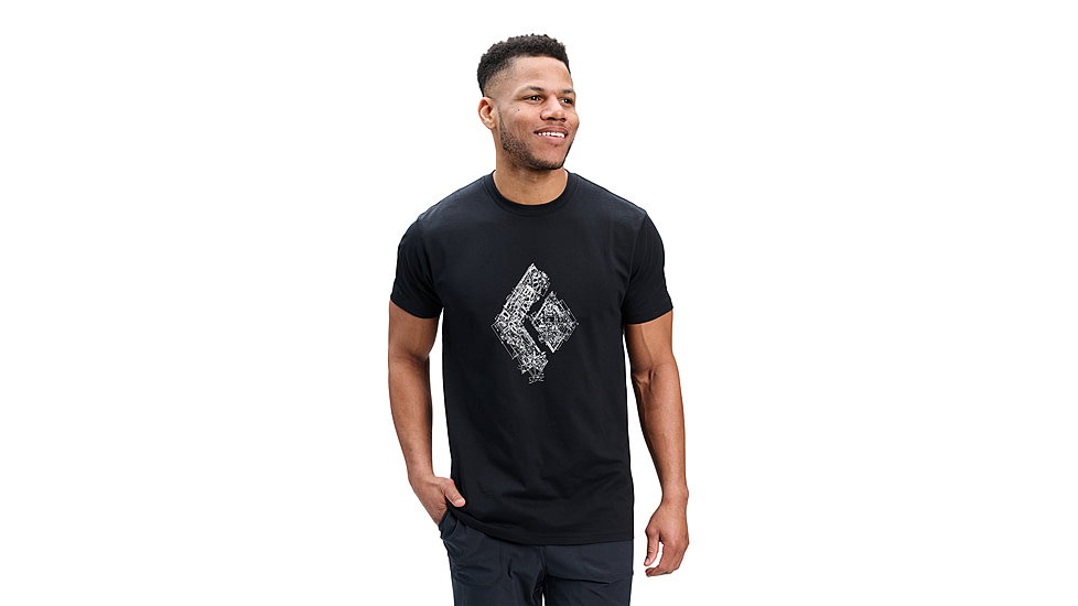 Black Diamond Engineered Diamond Short Sleeve Tee - Mens, Black, Extra Large, AP7524720002XLG1