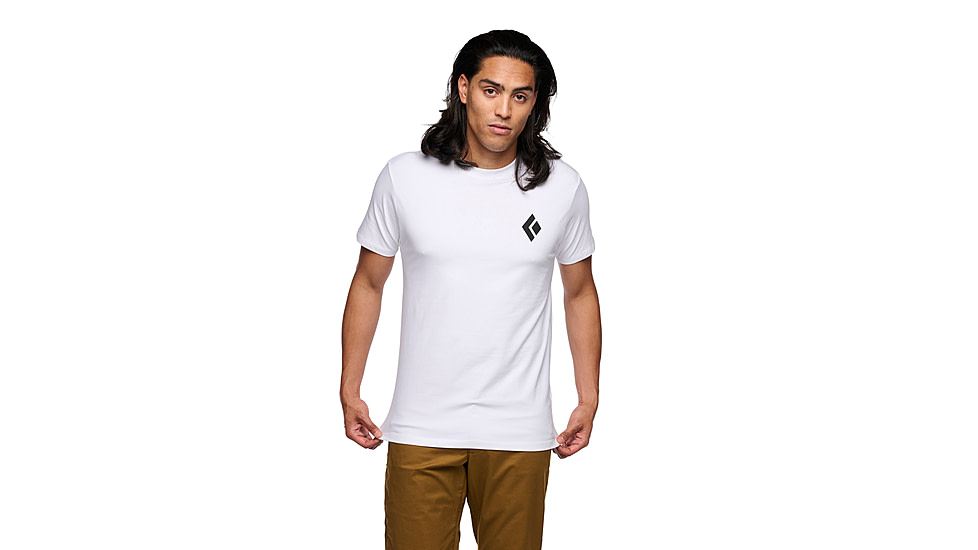 Black Diamond Equipment for Alpinists Short Sleeve Tee - Mens, White, Large, APYL4X1006LRG1