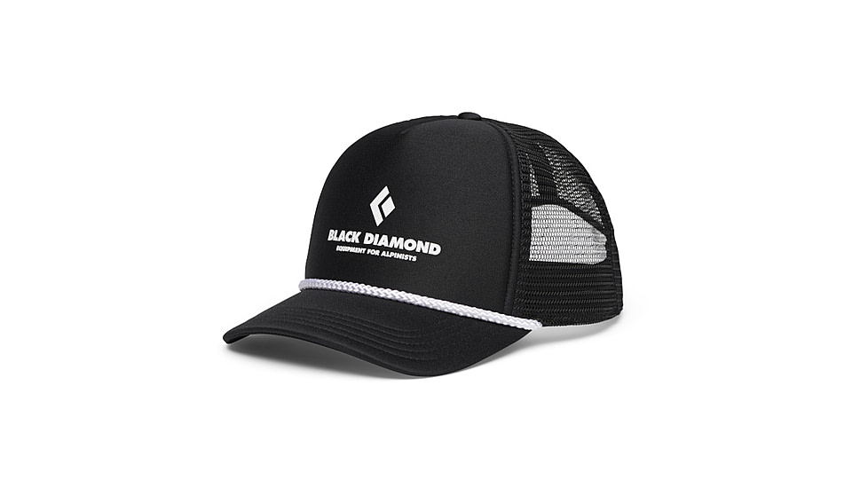 Black Diamond Flat Bill Trucker Hat, Black/Black Eqpmnt for Alpnst, One Size, AP7230499591ALL1