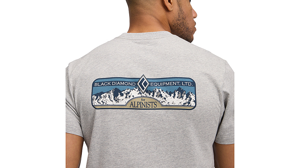Black Diamond Heritage Alpinist Short Sleeve Tee - Mens, Nickel Heather, Medium, AP7524671014MED1