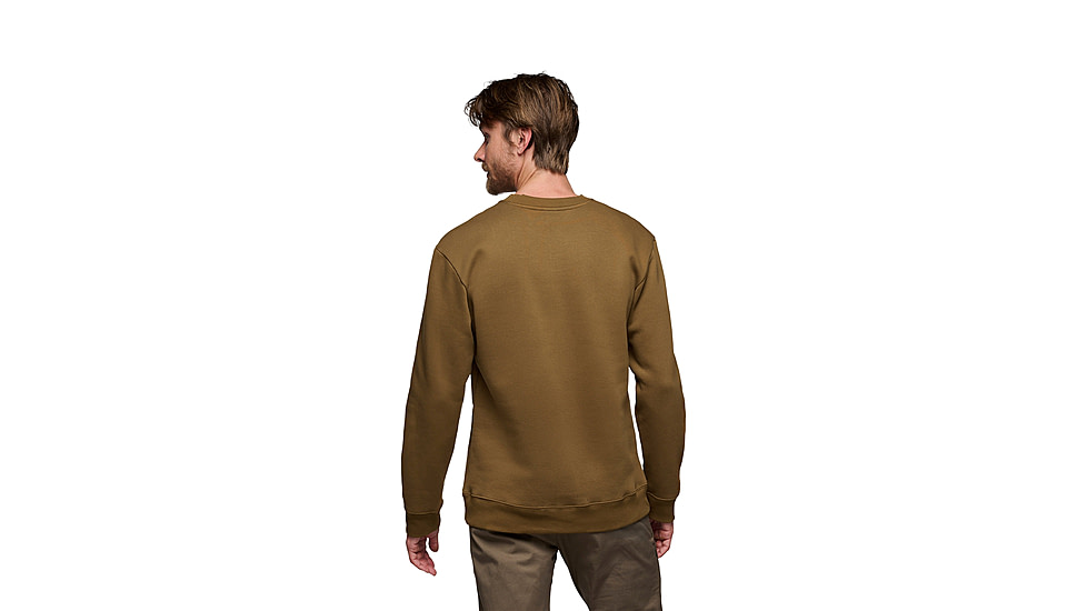 Black Diamond Heritage Wordmark Crewneck - Mens, Dark Curry, Small, AP7524437001SML1