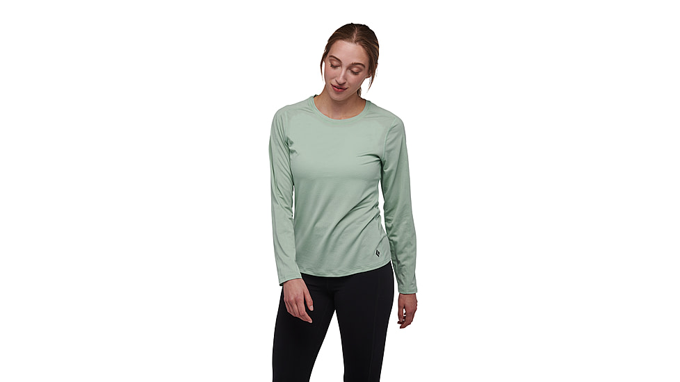 Black Diamond Lightwire Long Sleeve Tee - Womens, Foam Green, Medium, AP7520103041MED1