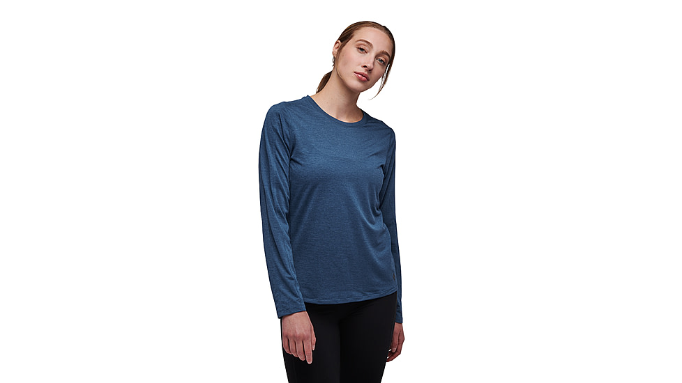 Black Diamond Lightwire Long Sleeve Tee - Womens, Ink Blue, Large, AP7520104014LRG1