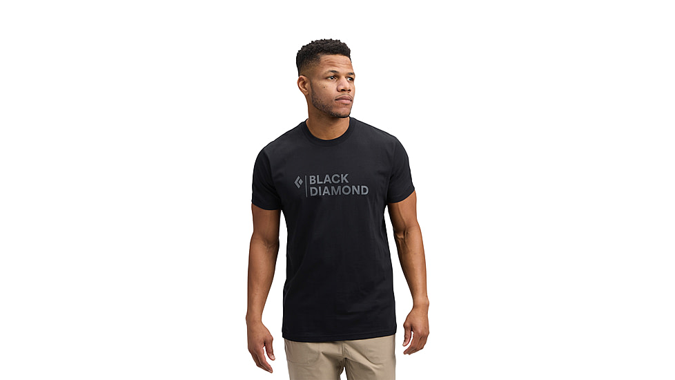 Black Diamond Mini Stacked Short Sleeve Tee - Mens, Black, Large, AP7524890002LRG1