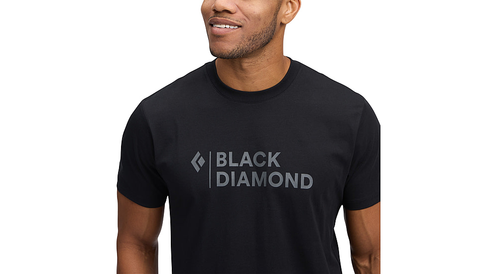 Black Diamond Mini Stacked Short Sleeve Tee - Mens, Black, Large, AP7524890002LRG1