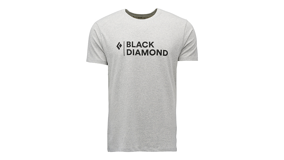 Black Diamond Mini Stacked Short Sleeve Tee - Mens, Nickel Heather, Medium, AP7524891014MED1