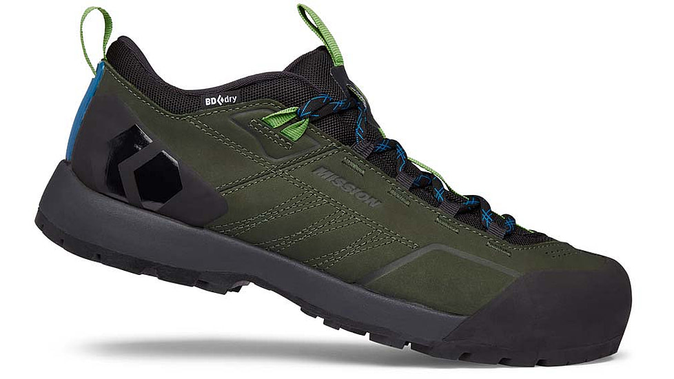 Black Diamond Mission Leather LW WP Approach Shoes - Mens, Cypress/Black, 8.5, BD58003291580851