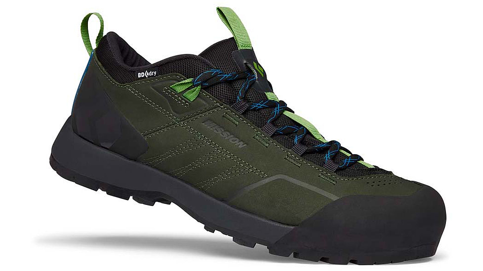 Black Diamond Mission Leather LW WP Approach Shoes - Mens, Cypress/Black, 8.5, BD58003291580851