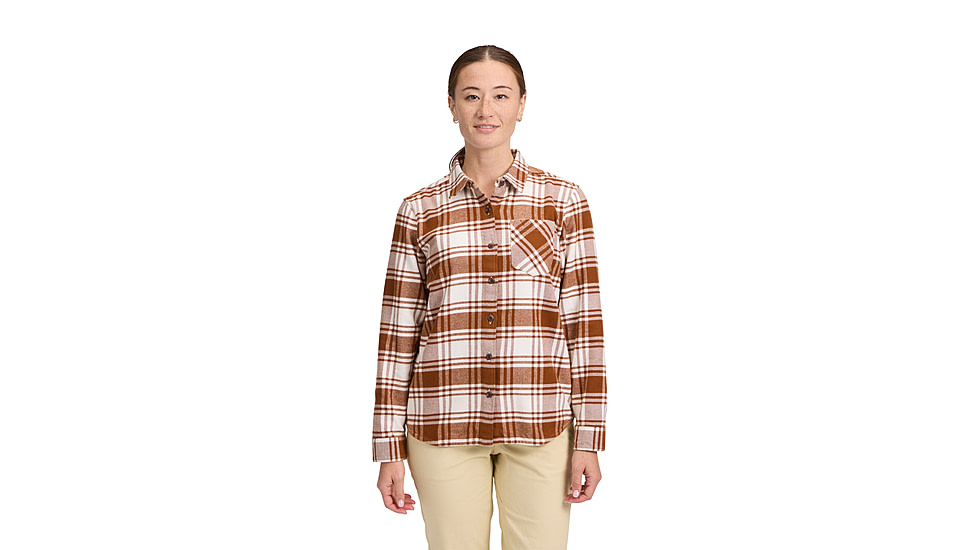 Black Diamond Project Flannel - Womens, Clay/Off White Plaid, Large, AP7440669718LRG1