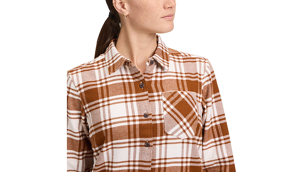 Black Diamond Project Flannel - Womens, Clay/Off White Plaid, Large, AP7440669718LRG1