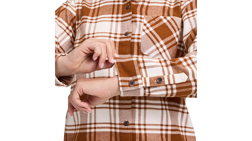 Black Diamond Project Flannel - Womens, Clay/Off White Plaid, Large, AP7440669718LRG1