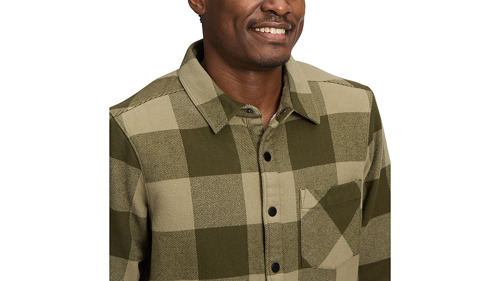 Black Diamond Project Heavy Flannel - Mens, Dark Moss/Pine Smoke, Extra Large, AP7440659722XLG1
