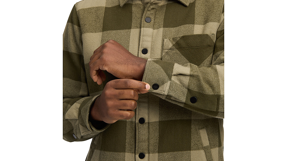 Black Diamond Project Heavy Flannel - Mens, Dark Moss/Pine Smoke, Extra Large, AP7440659722XLG1