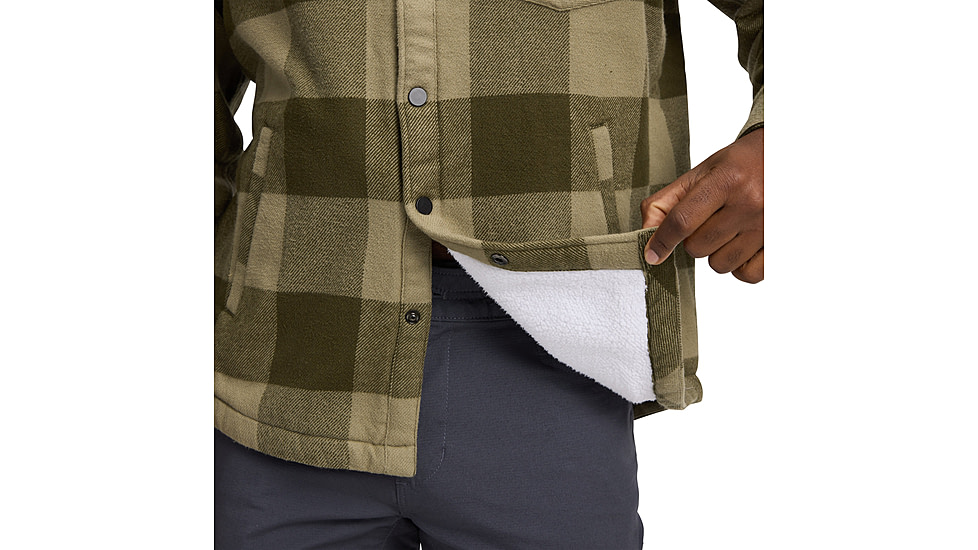 Black Diamond Project Heavy Flannel - Mens, Dark Moss/Pine Smoke, Extra Large, AP7440659722XLG1