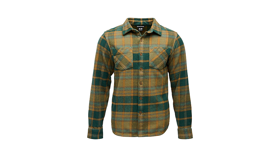 Black Diamond Project Heavy Flannel - Mens, Deep Woods/Laurel Green/Flax, Small, AP7440649721SML1