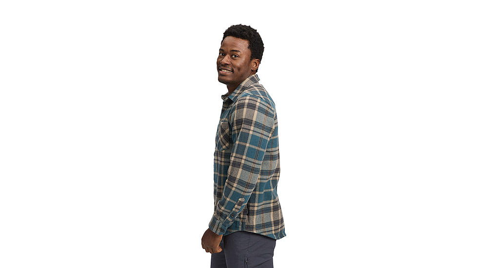 Black Diamond Project Heavy Flannel - Mens, Midnight Blue/Charcoal Plaid, Extra Large, AP7440649720XLG1